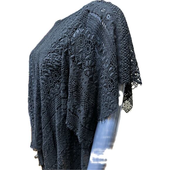 REBECCA MINKOFF Women's Black Lace Hanky Top Sz XS - Picture 5 of 10